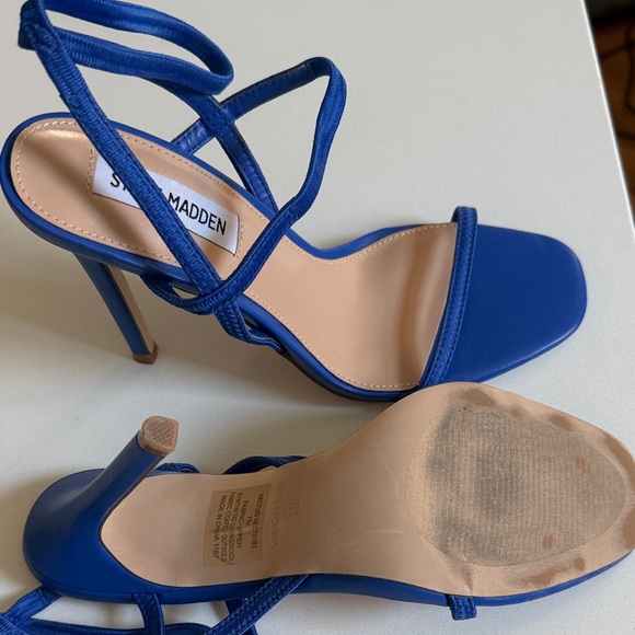 Steve Madden Royal Blue Strappy Heels - Picture 1 of 1
